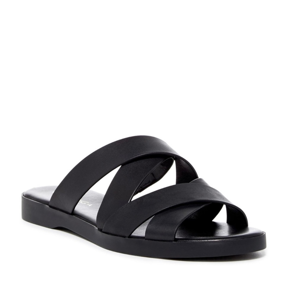 Via Spiga Jenna Black Leather Sandal